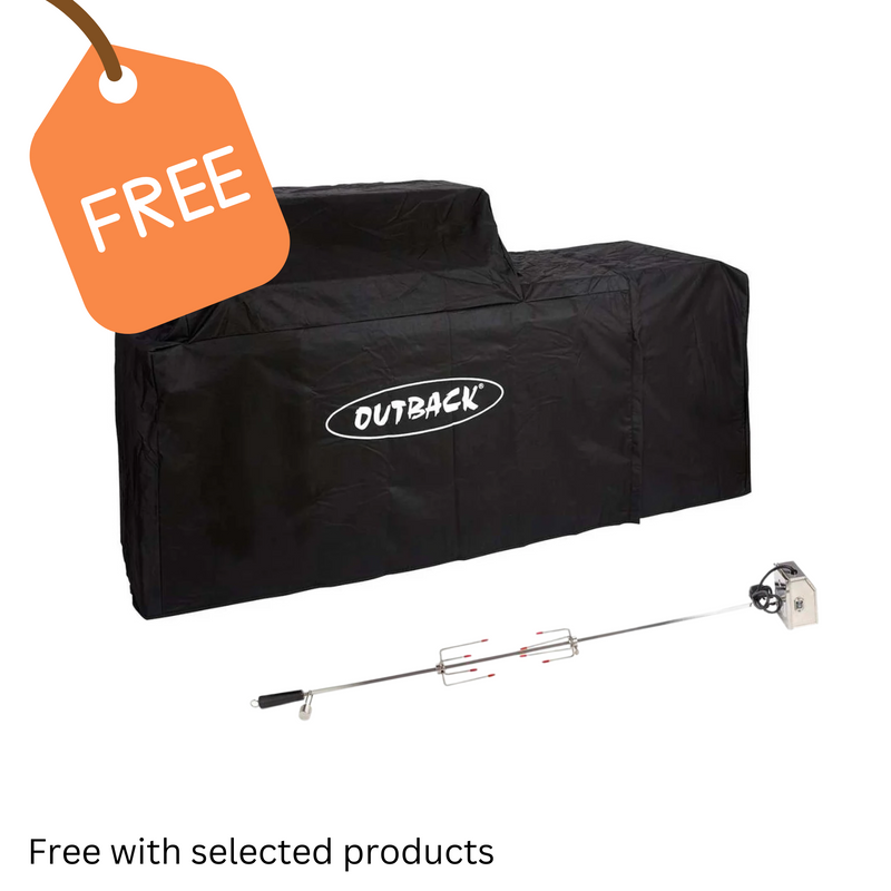 Outback Signature II 6 Burner Hybrid BBQ with FREE Cover & Rotisserie Outback