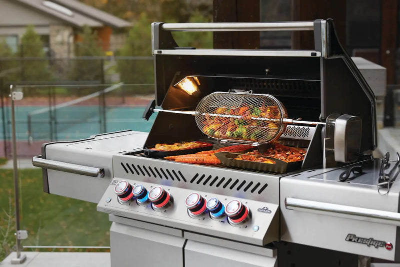 Napoleon Prestige PRO 500 Gas BBQ RSBI PRO500RSIBPSS-3-GB - Free Rotisserie Napoleon Grills