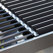 Royce Cube anthracite grey aluminium pergola double-skinned adjustable louvre panels