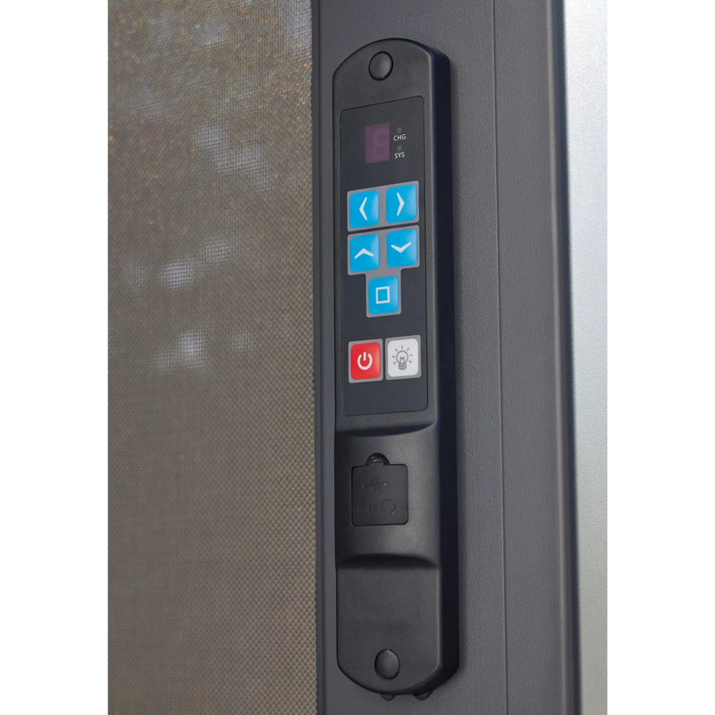 Royce Cube anthracite grey aluminium pergola LED light controller