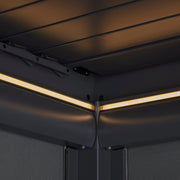 Royce Cube anthracite grey aluminium LED Warm Light