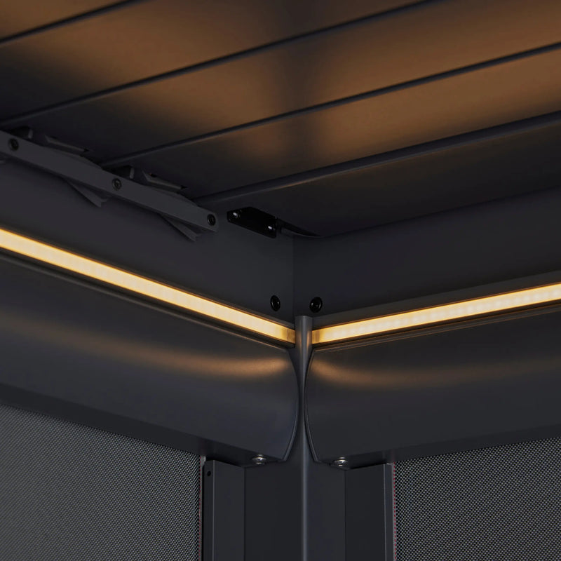 Royce Cube anthracite grey aluminium LED Warm Light