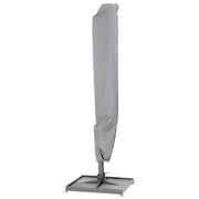 4SO Siesta 3m x 3m Wood Effect Cantilever Parasol with Granite Base, Wheels & Cover in Charcoal 4 Seasons Outdoor