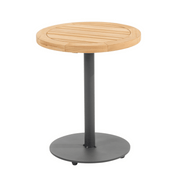 4SO Furore Outdoor Modular Lounge Set with Swivel Beige Chair and Volta Teak Tables 4 Seasons Outdoor