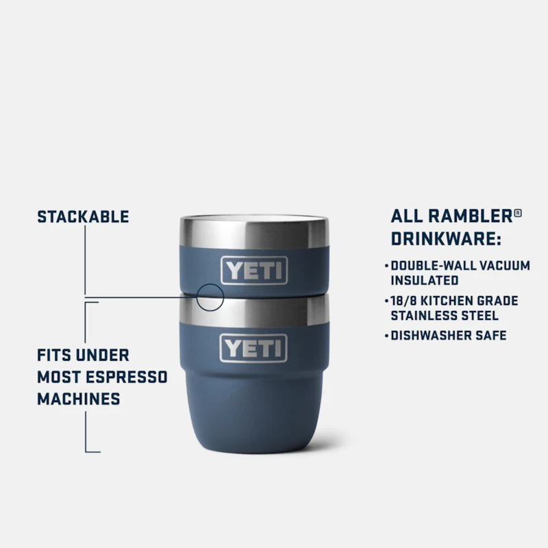 Yeti Rambler Espresso Cup 4oz 2 Pack - Navy Yeti