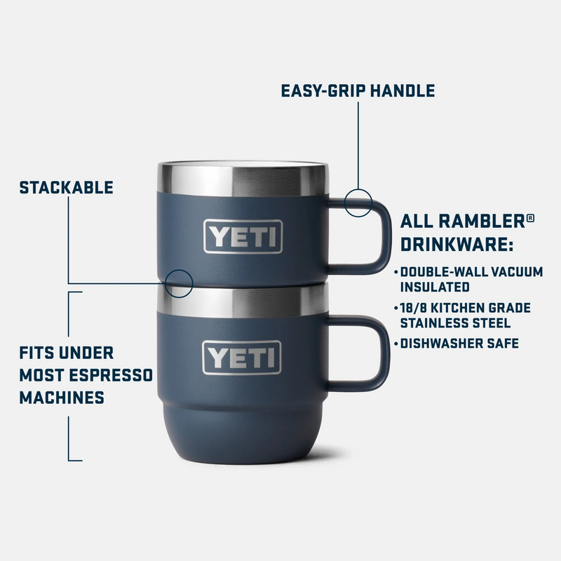 Yeti Rambler Espresso Cup 6oz 2 Pack - Navy Yeti
