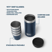 Yeti Shot Glasses with Carry Case - Navy Yeti