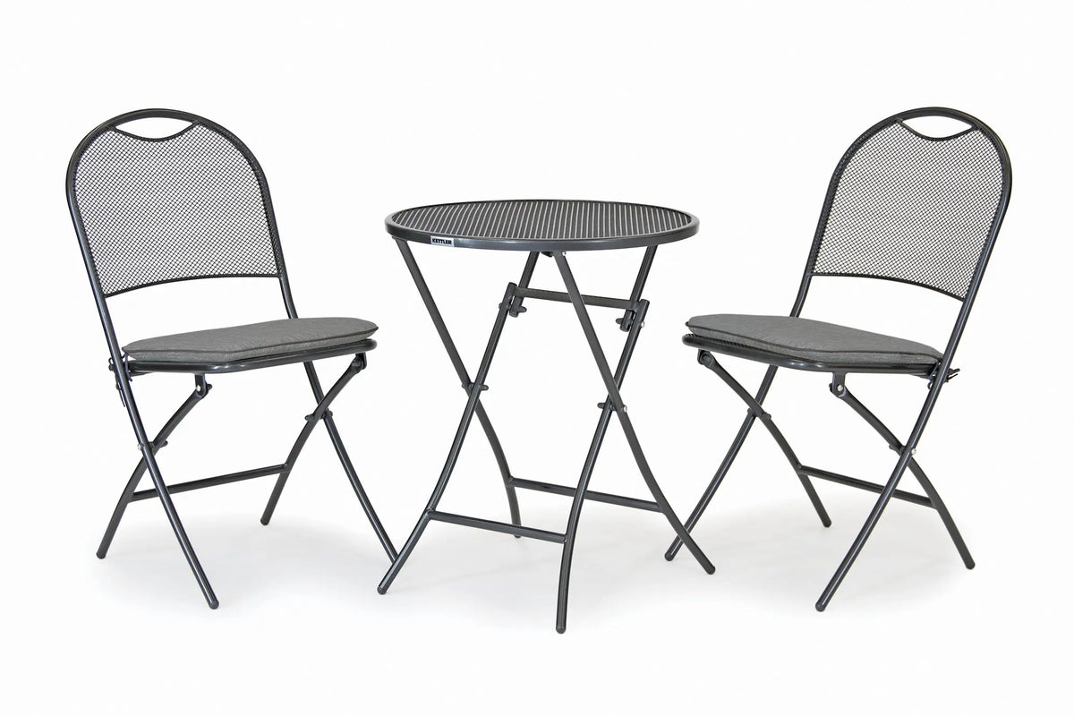 Cafe Roma Bistro Set with Sage Seat Pad Cushion Oaktree Garden Centre