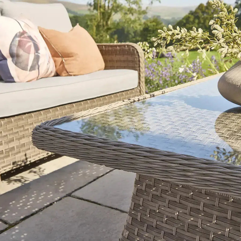 Kettler Charlbury Signature Casual Dining Corner Set with High Low Table and Weatherproof Cushions Kettler