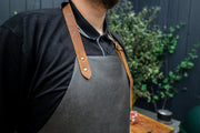Big Green Egg Deluxe Leather Apron with Jute Bag Big Green Egg
