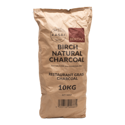 Kasai & Bertha Restaurant Quality Birch Lumpwood Barbecue Charcoal - 10kg Kasai