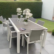 Jati & Kebon St Lucia 8 Seat Dining Set White Jati & Kebon