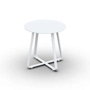 Jati & Kebon St Lucia Aluminium Garden Side Table 45x45cm | White Jati & Kebon