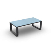 Jati & Kebon Coral Garden Coffee Table - Charcoal Aluminium Frame - Grey Glass Top Jati & Kebon