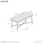Kettler LaMode Large Coffee Table Kettler
