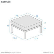 Kettler Elba Single Footstool | Grey Kettler