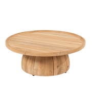 Pablo Outdoor Round Coffee Teak Table 80cm