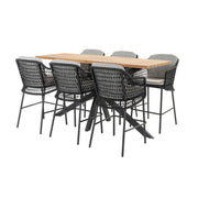 4SO Tramonti Bar Chair Anthracite with 2 Cushions 4 Seasons Outdoor