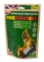FireDragon Safer Solid Firelighter Blocks  6 Pack FireDragon