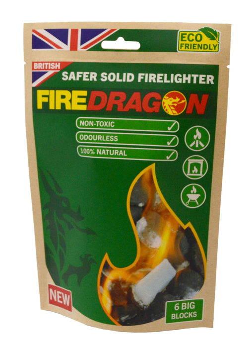 FireDragon Safer Solid Firelighter Blocks  6 Pack