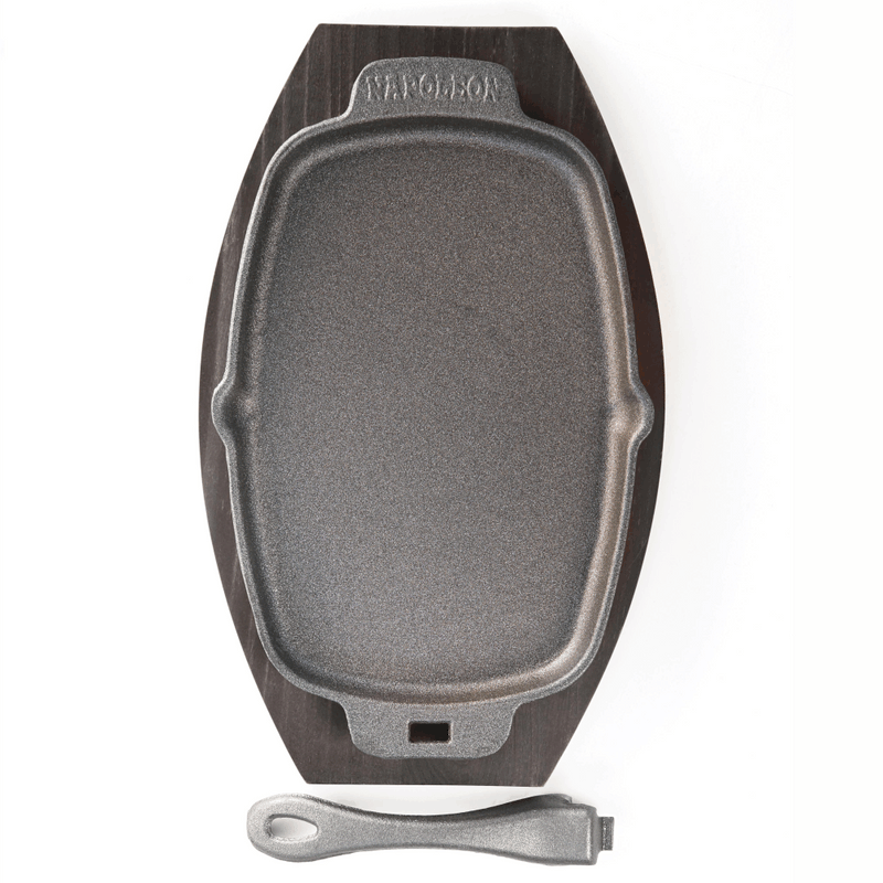 Napoleon BBQ Cast Iron Skillet with Wooden Base