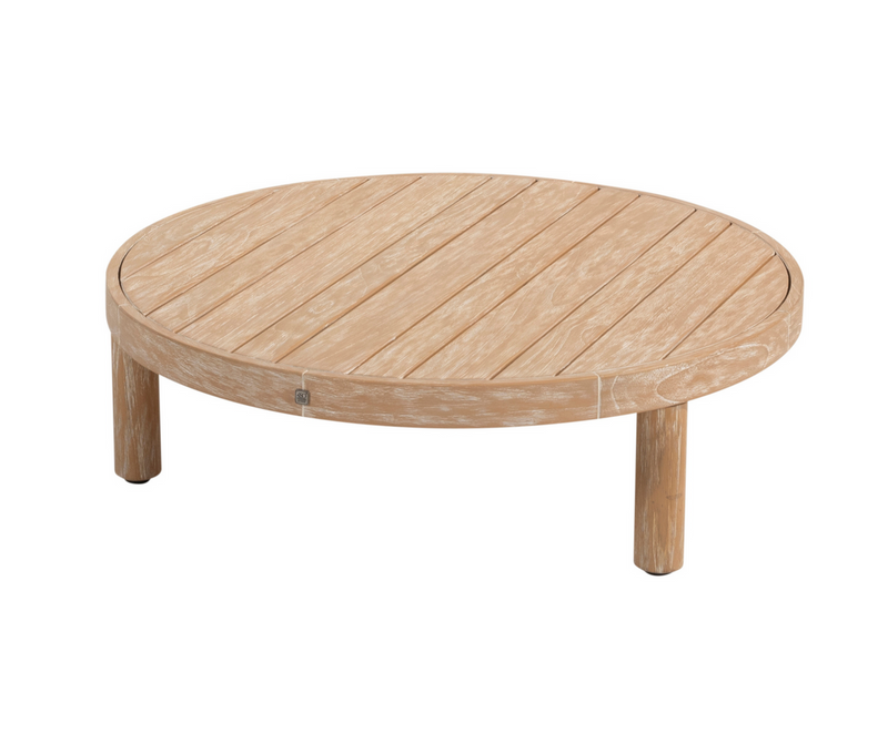 Sem Coffee Table Brushed Teak Round 80x25cm