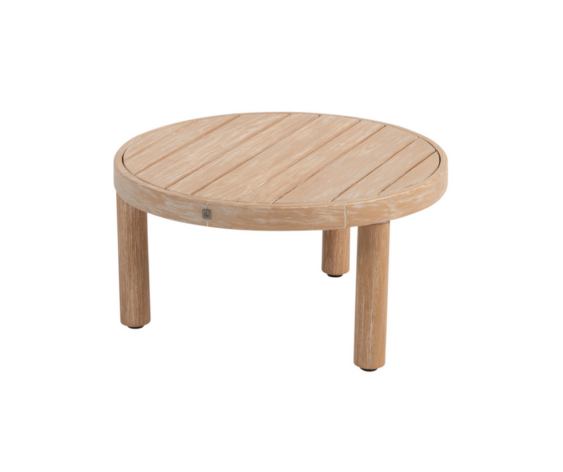 Sem Coffee Table Brushed Teak Round 60x32cm