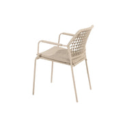 Barista stacking dining chair latte with cushion