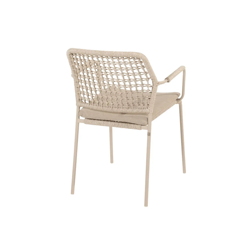 Barista stacking dining chair latte with cushion