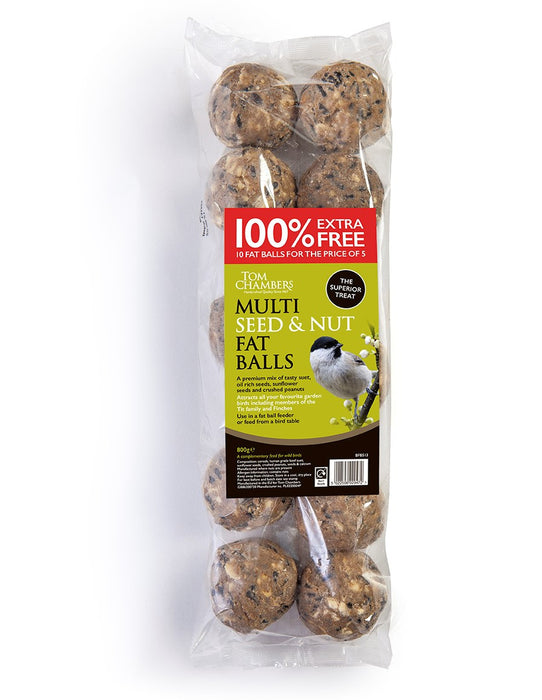 Tom Chambers Fat Balls - 10 pack - Multi Seed & Nut - 100% Extra Free