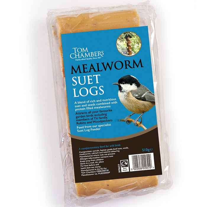 Tom Chambers Suet Logs - Mealworm