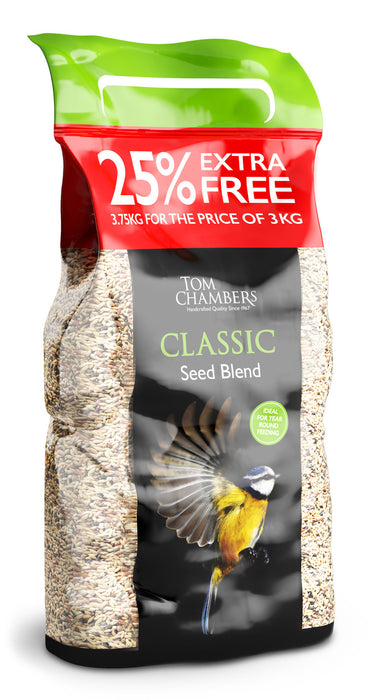 Tom Chambers Classic Seed Blend 3kg Plus 25% Extra