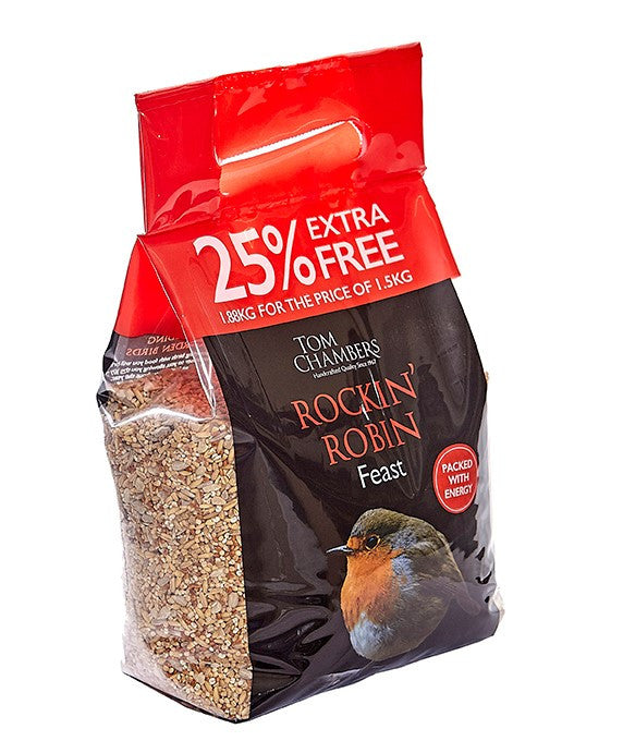 Tom Chambers Rockin Robin Feast 1.5Kg Plus Extra 25% Free