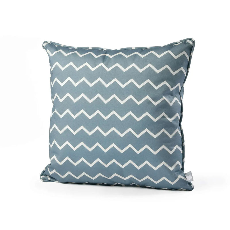 Extreme Lounging B-Cushion Zigzag Stripe Sea Blue 50x50cm | Outdoor Cushion Extreme Lounging