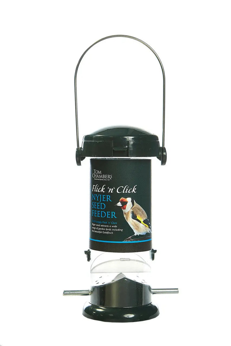 Tom Chambers Flick 'n' Click Nyjer Seed Feeder Tom Chambers