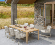 Como 6 Seat Outdoor Teak Dining Set with Liam 240x100cm Teak Table