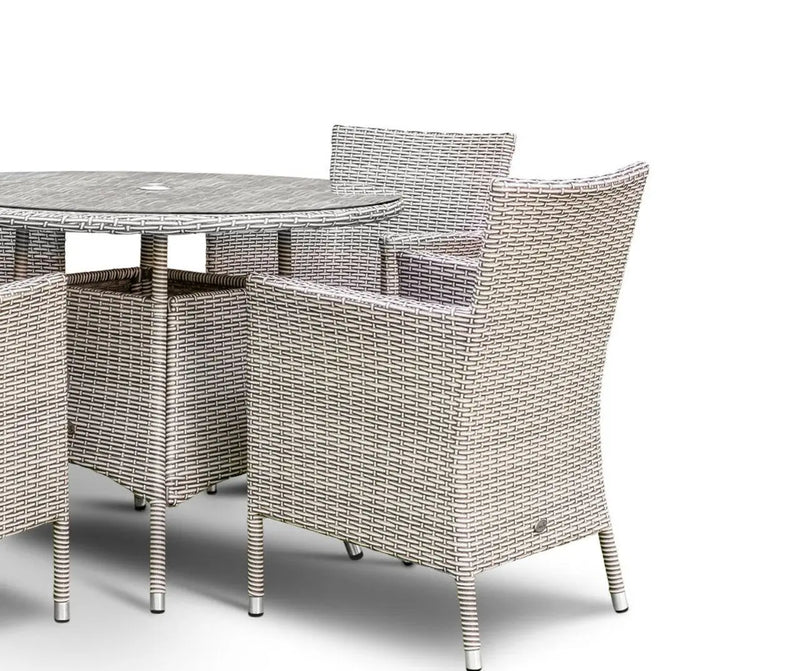 Grace Bay 8 Seat Round Flat Weave Garden Dining Set