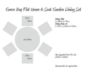 Grace Bay 6 Seat Round Flat Weave Garden Dining Set Grace Bay