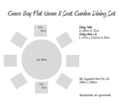 Grace Bay 8 Seat Round Flat Weave Garden Dining Set