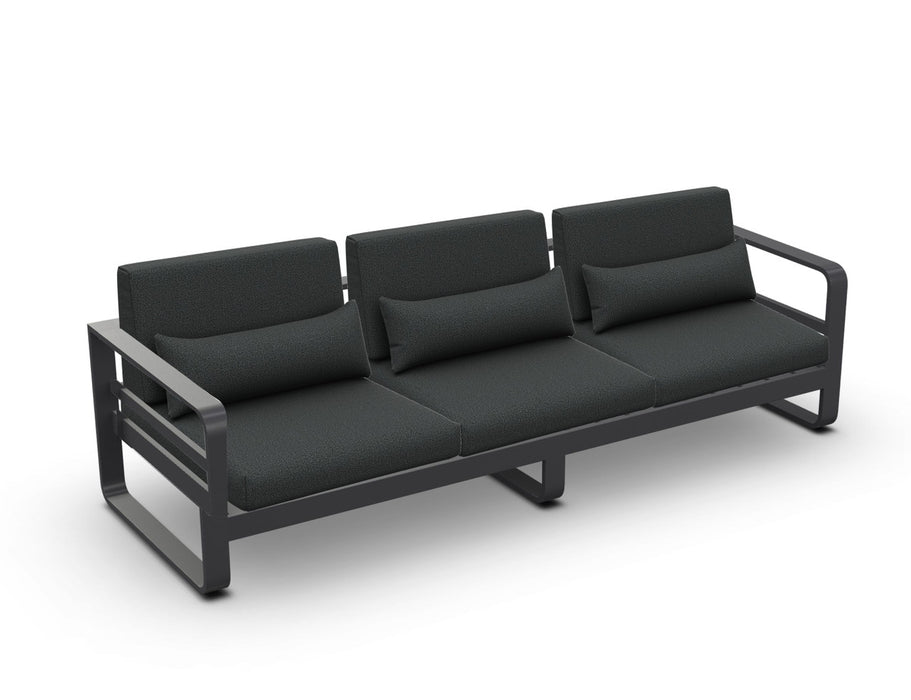 Jati & Kebon Coral 5 Seat Garden Sofa Lounging Set - Charcoal Aluminium Frame  & Cushions