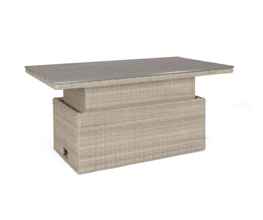 Kettler Palma S-Q Height Adjustable Slat Top Table - Oyster