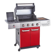 Outback Jupiter 4 Burner Hybrid BBQ - Red Outback