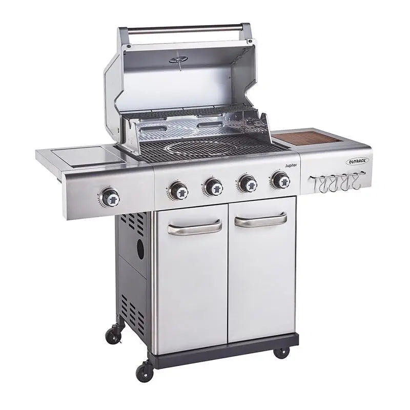 Outback Jupiter 4 Burner Hybrid BBQ -Stainless Steel Outback