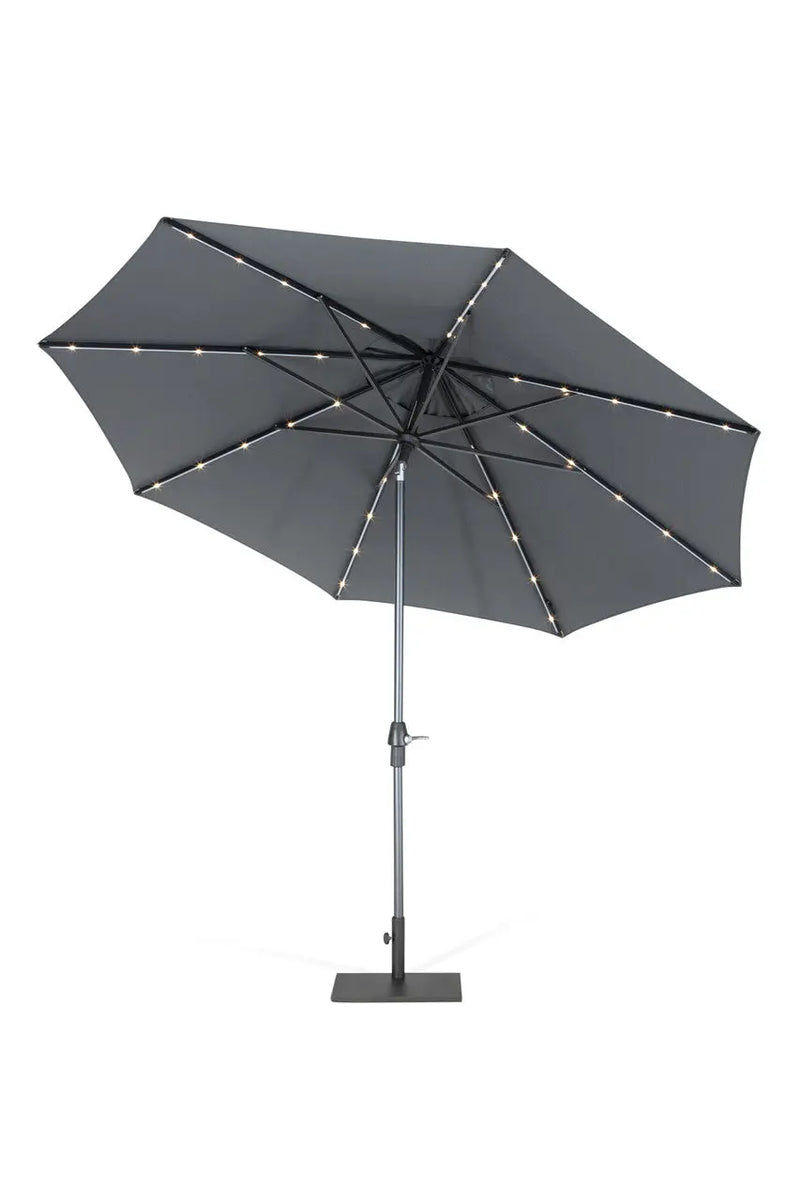 Kettler 3.0m Wind Up Auto Tilt LED Solar Grey Taupe Canopy Kettler