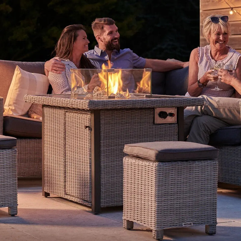 Kettler Palma Fire Pit Mini Table Rattan Kettler