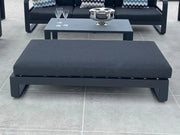 Jati & Kebon Aluminium Garden Coral Ottoman | Charcoal Sunbrella Cushions Jati & Kebon