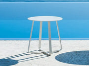 Jati & Kebon St Lucia Aluminium Garden Side Table 45x45cm | White Jati & Kebon